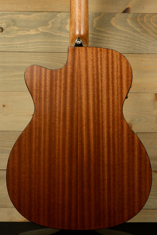 Back view of Alvarez AF30CE Artist Series Acoustic-Electric Guitar in natural finish