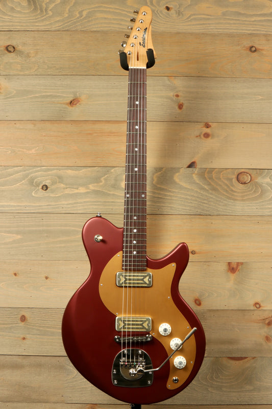 Eastman Fullertone Offset '62 with Vintage Red Finish, front view showcasing guitar design