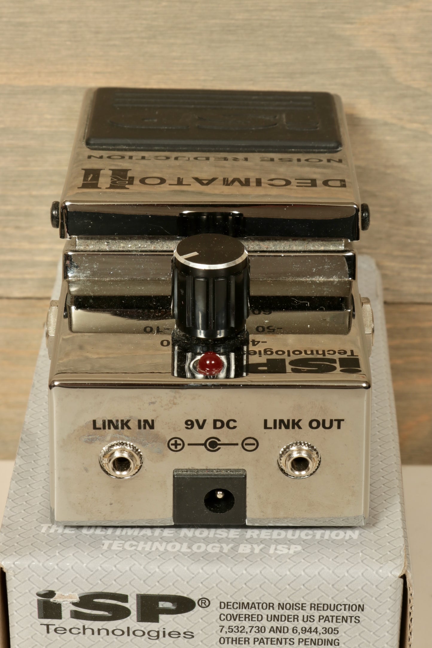 Used ISP Decimator II noise reduction pedal with control knob and input/output ports