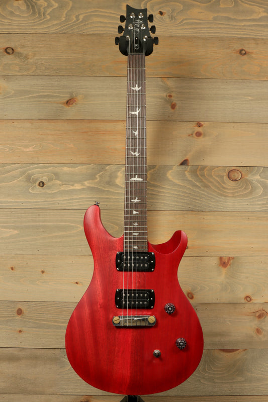 PRS SE CE24 Standard Stoptail guitar in red finish with dual pickups and elegant inlays