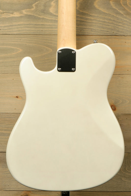 PRS SE NF53 cream white electric guitar, back view showcasing smooth finish and wood grain