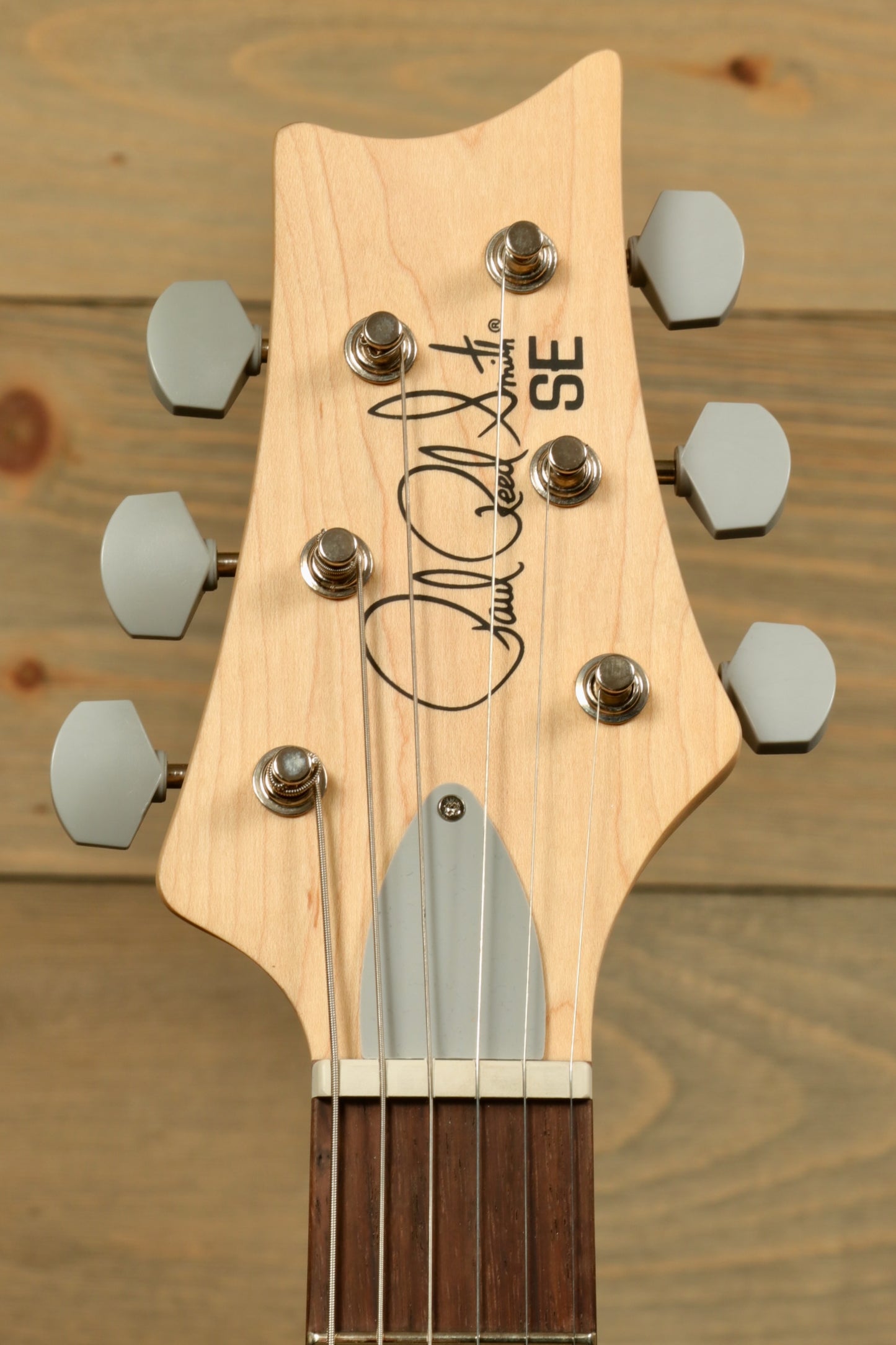 PRS SE Silver Sky Electric Guitar - Trad Blue with Rosewood Fingerboard, headstock view