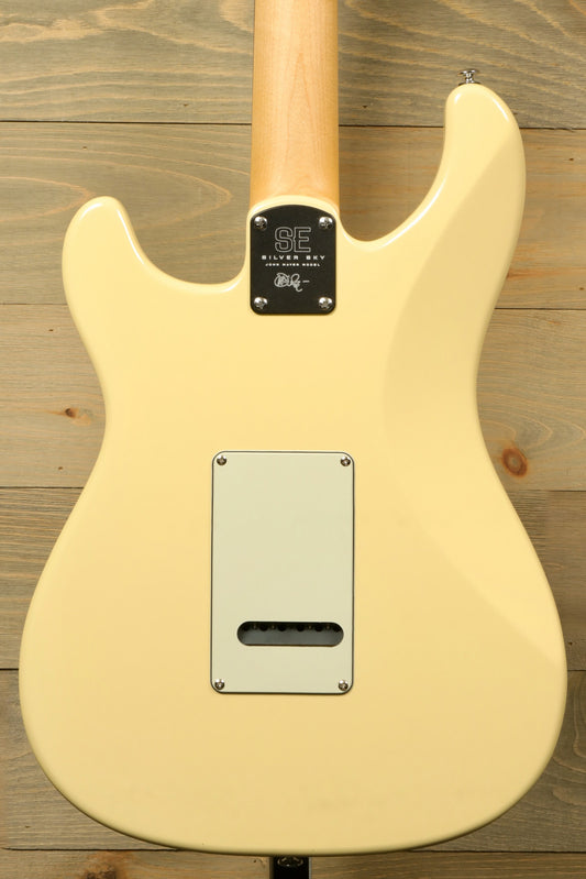 PRS SE Silver Sky cream finish, back view, includes PRS Gig Bag - USED