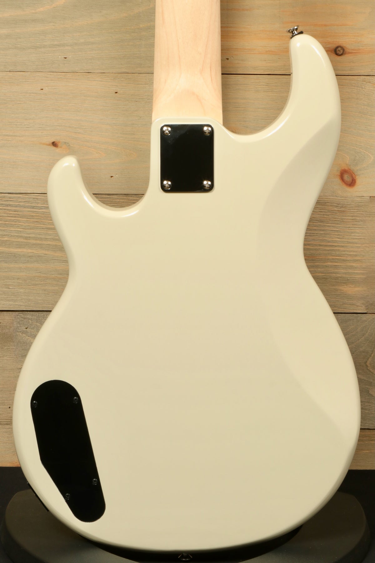 Yamaha BB235 5-String Electric Bass Guitar in white, back view to showcase its sleek finish