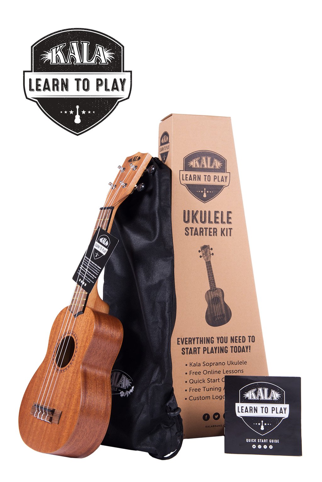 Kala Learn to Play Soprano Pack Mahogany Kala