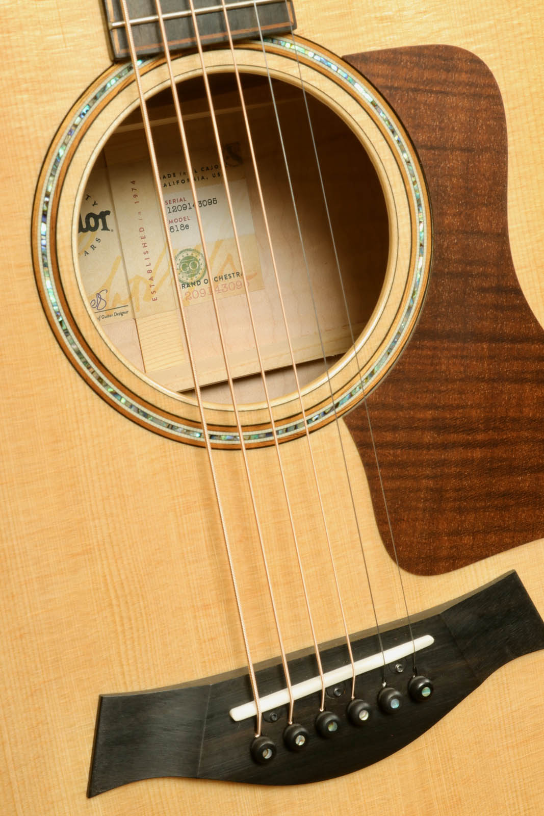 a close up of a guitar's neck and frets