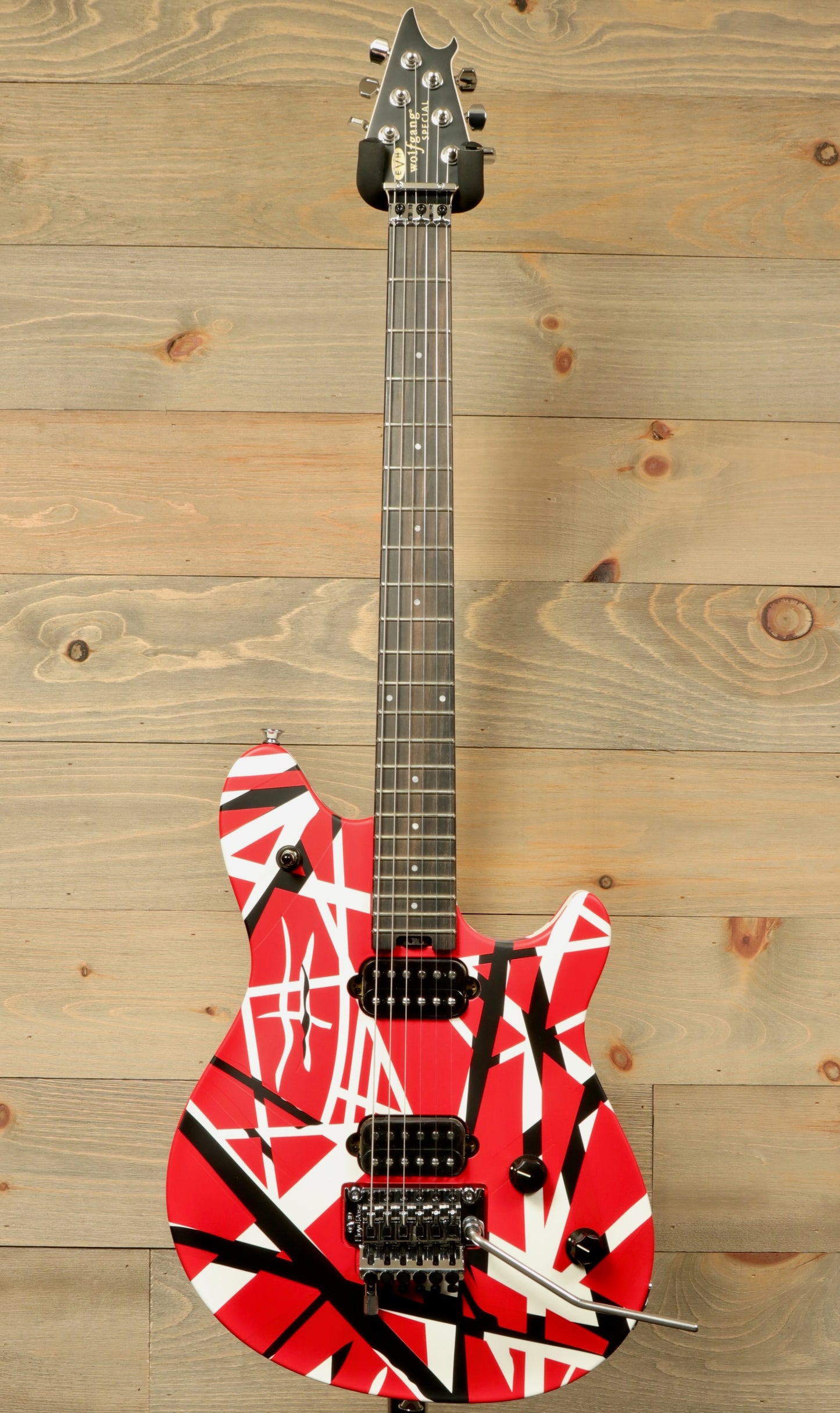 EVH Wolfgang Special, Red/Black/White Satin