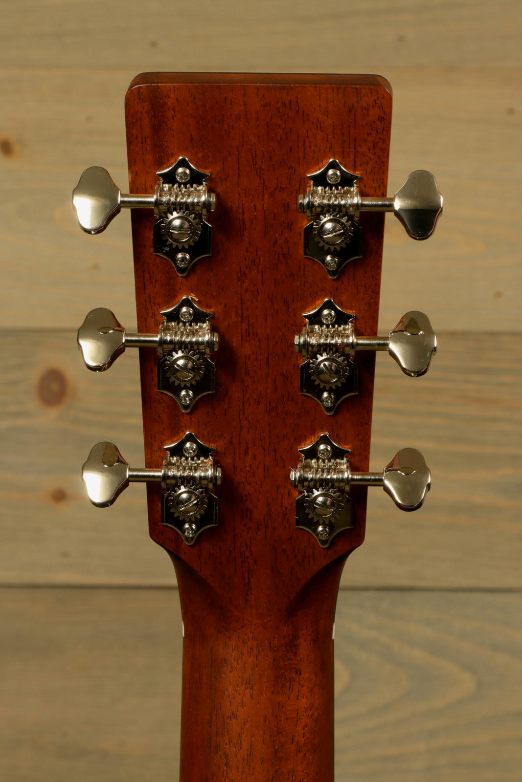 Eastman E1D-CLA acoustic guitar, back of headstock