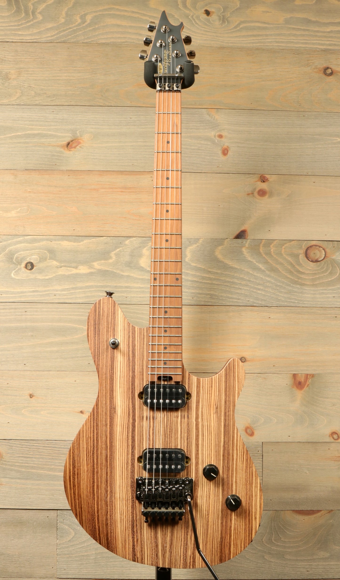 EVH Wolfgang Standard Exotic, Baked MFB Zebrawood Natural