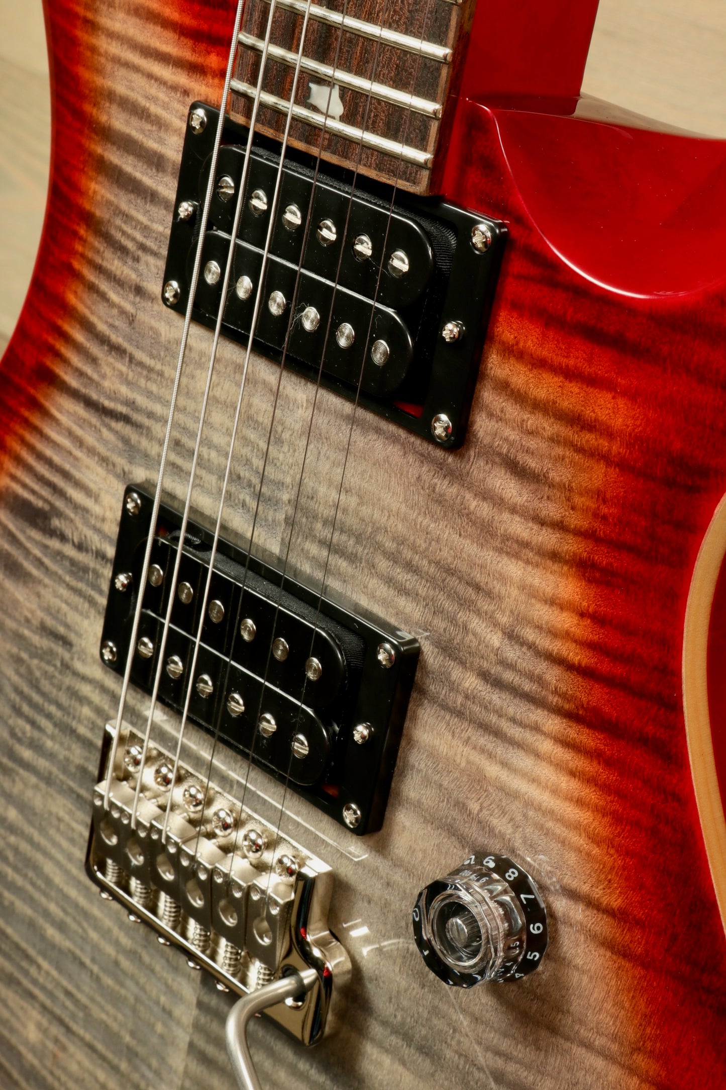 PRS SE Custom 24 Charcoal Cherry Burst
