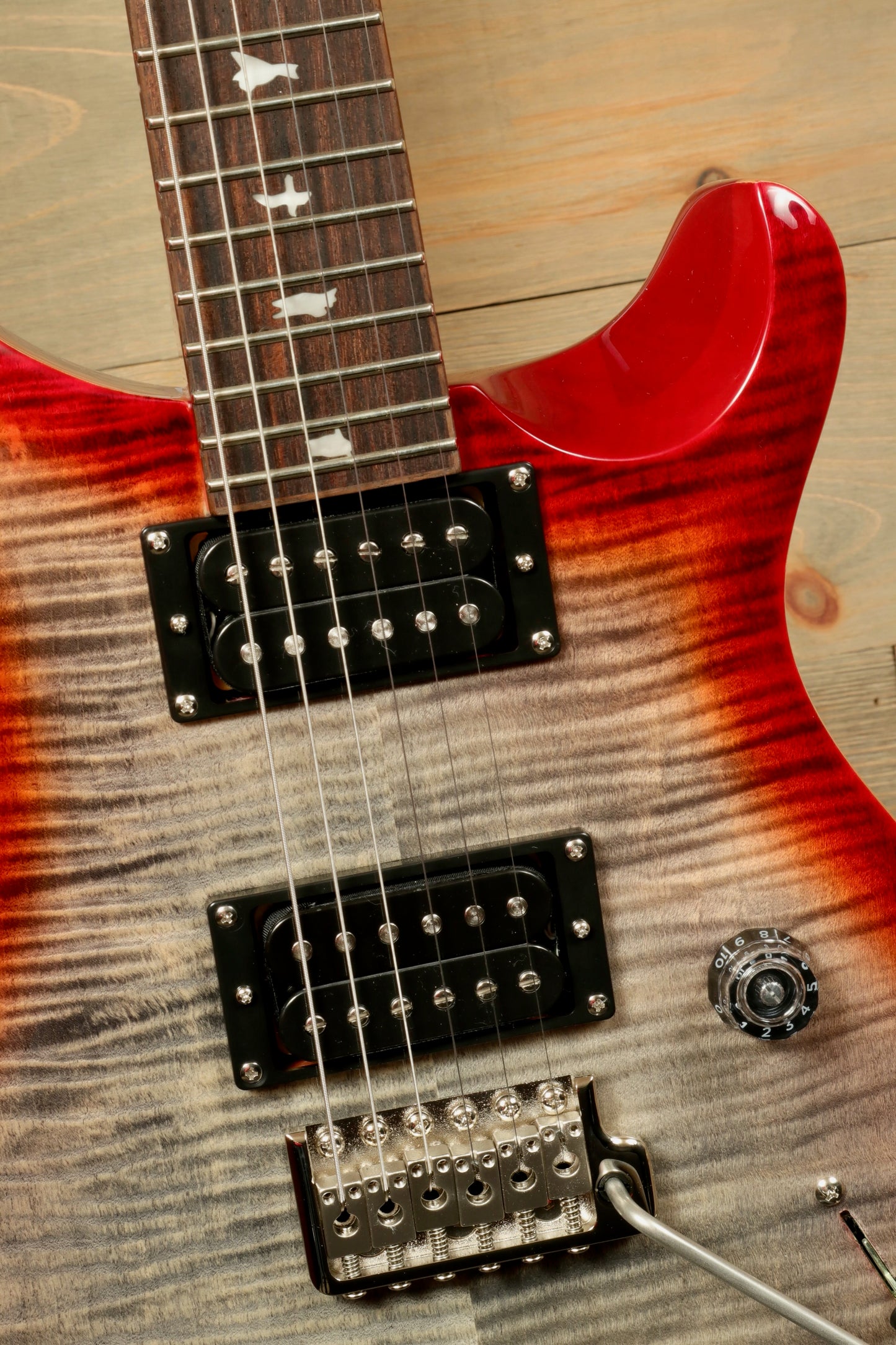 PRS SE Custom 24 Charcoal Cherry Burst