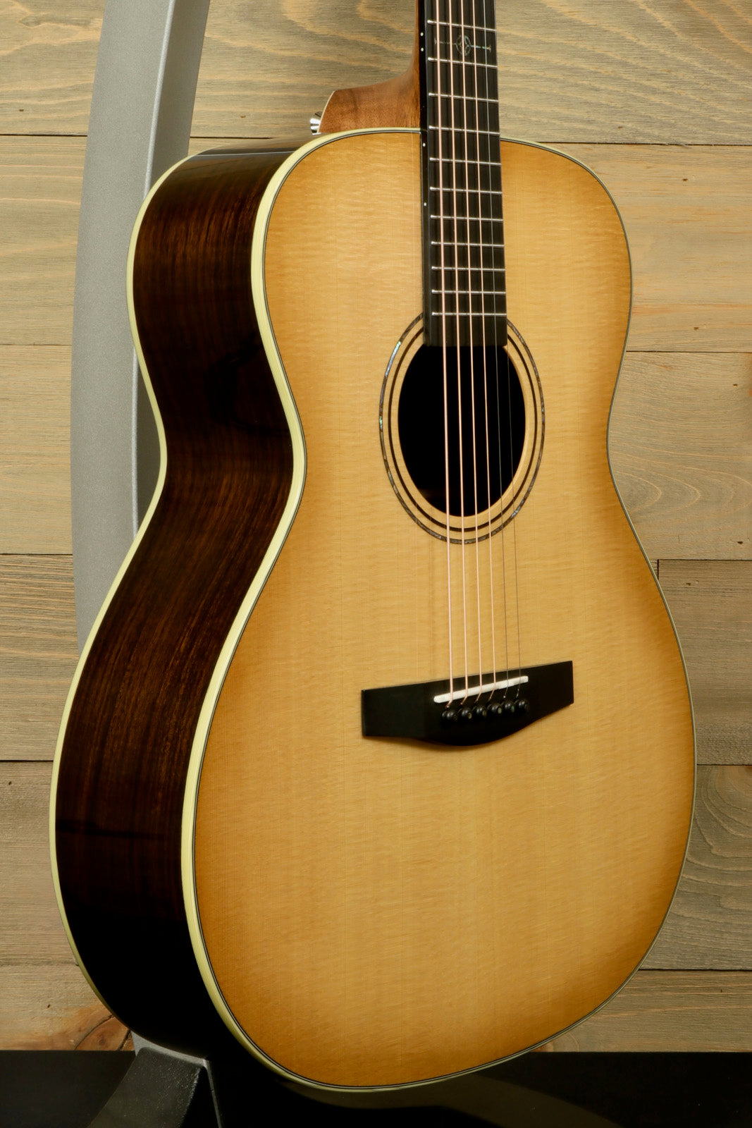 Alvarez LF70e Daybreak acoustic electric guitar, natural satin finish, front view
