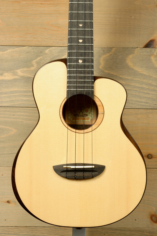 ANueNue UT200 natural finish ukulele, front view showcasing smooth wood grain and fretboard