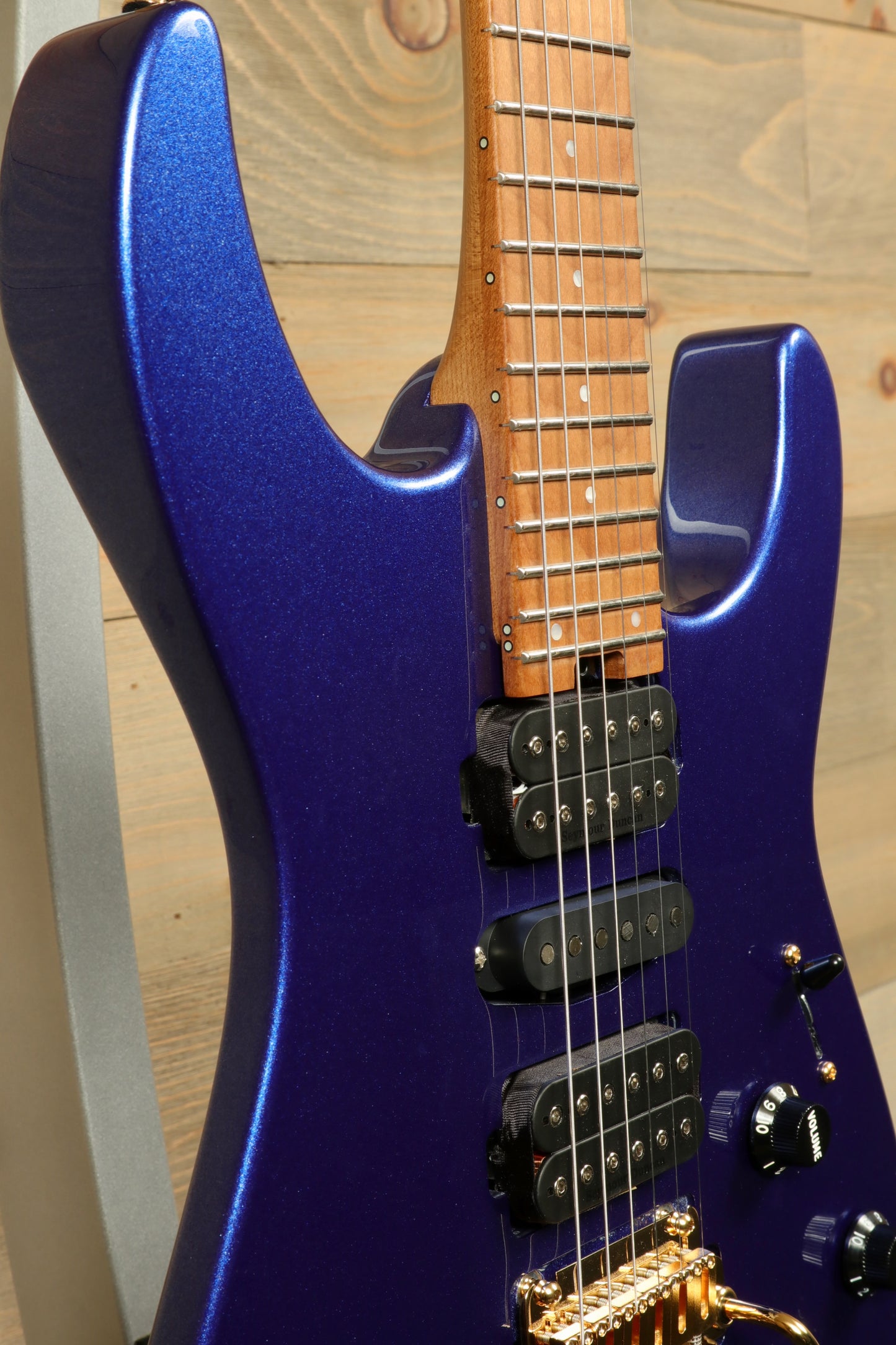 Charvel Pro-Mod DK24 Mystic Blue guitar with sleek design and powerful pickups for versatile play