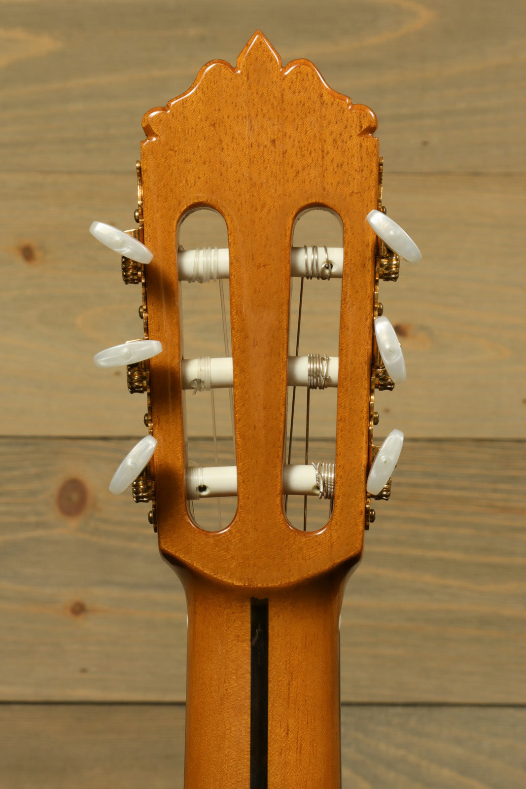 Córdoba España Gipsy Kings Studio Flamenco Acoustic-Electric – USED w/ Hardshell Case, back view of headstock
