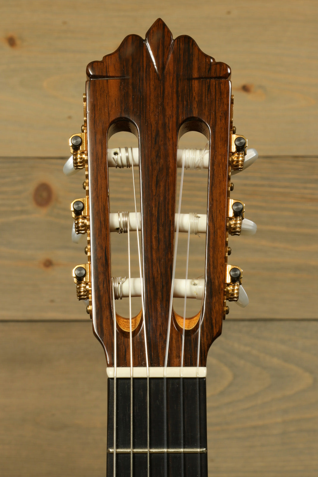 Córdoba España Gipsy Kings Studio Flamenco Acoustic-Electric – USED w/ Hardshell Case, top view of headstock