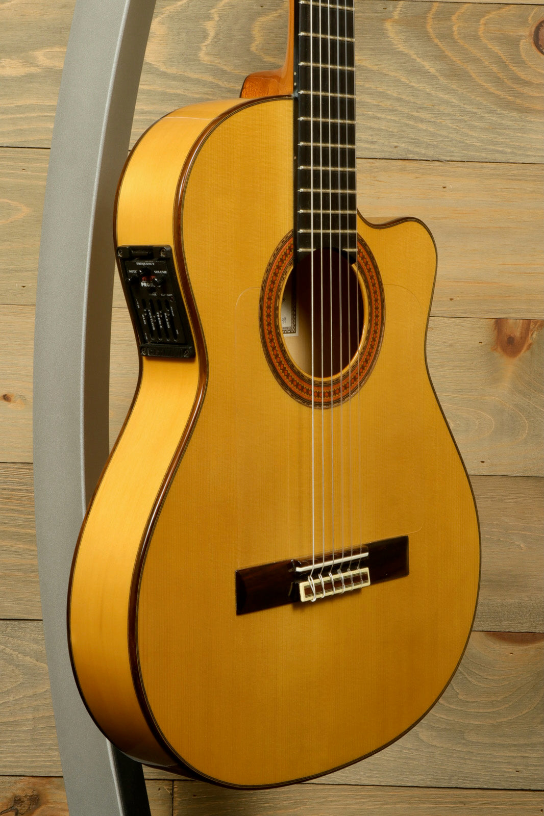 Córdoba España Gipsy Kings Studio Flamenco Acoustic-Electric – USED w/ Hardshell Case, natural finish, side view