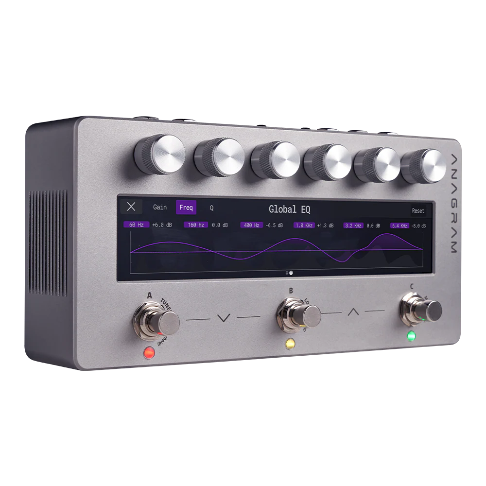 Darkglass Anagram Multi-Effects Bass Workstation with intuitive controls and graphic EQ display