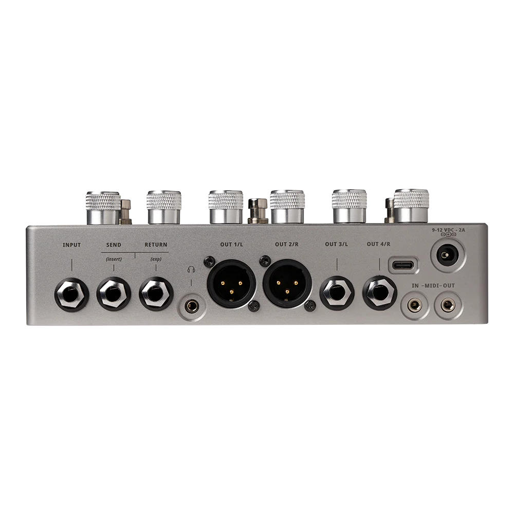 Back view of Darkglass Anagram Multi-Effects Bass Workstation with input, output, and MIDI connections