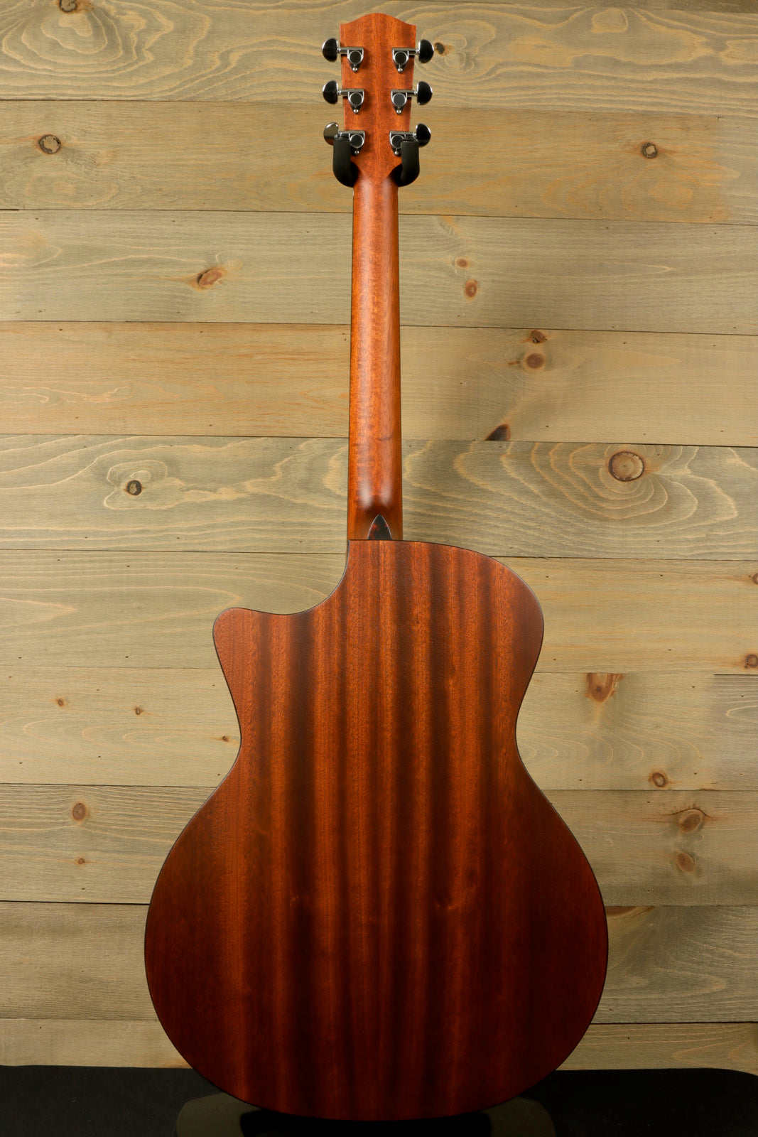 Eastman AC122-1CE acoustic electric guitar, mahogany back and sides, back view