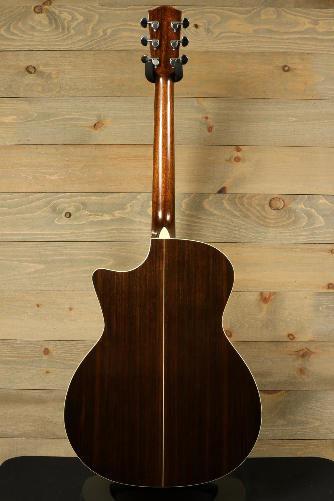 Back view of Eastman AC422CE Grand Auditorium Cutaway Acoustic Electric Guitar with elegant wood grain