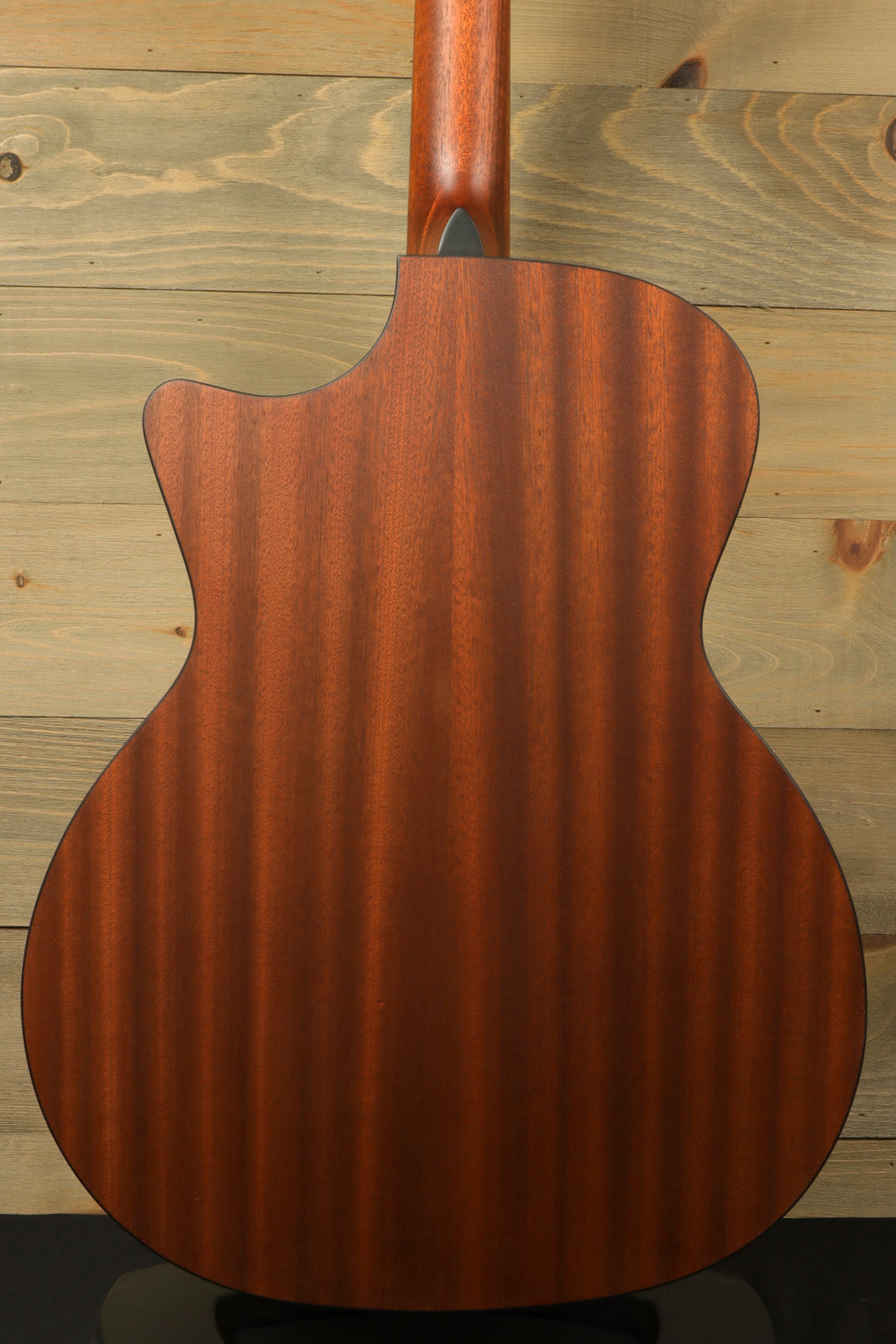 Eastman PCH1-GACE-CLA acoustic electric guitar, natural finish, back view showcasing wood grain