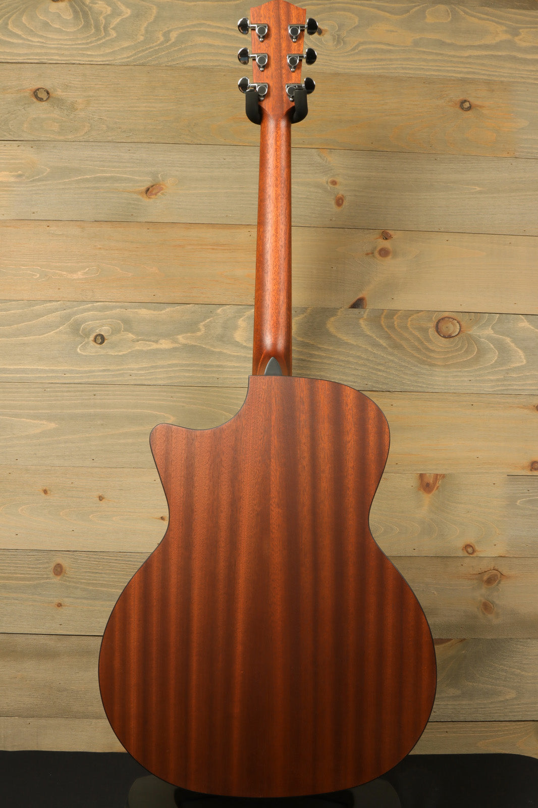 Eastman PCH1-GACE-CLA acoustic electric guitar in natural finish, back view showcasing wood grain