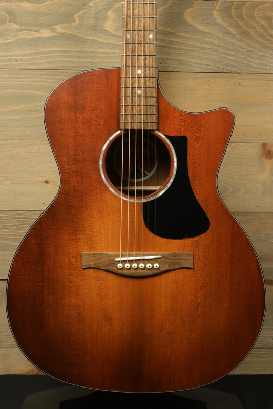 Eastman PCH1-GACE-CLA acoustic electric guitar in sunburst finish, front view with natural wood grain