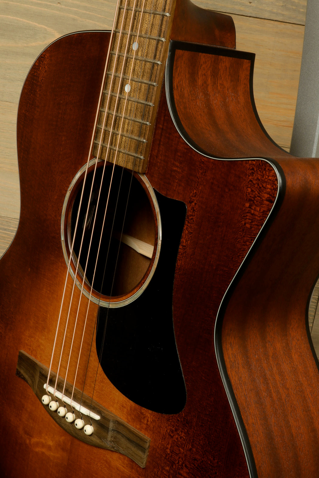 Eastman PCH1-GACE-CLA Acoustic Electric Guitar with a Glossy Mahogany Finish and Smooth Curves