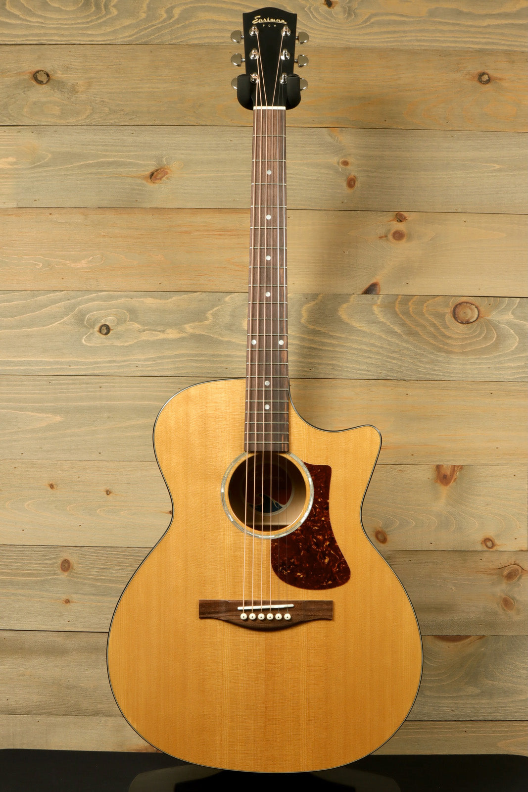 Eastman PCH3-GACE Amberburst Acoustic Guitar, natural wood finish, front view