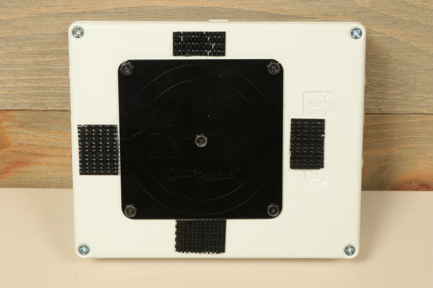 Rear view of Electro-Harmonix Superego+ pedal with mounting plate and rubber feet for secure positioning