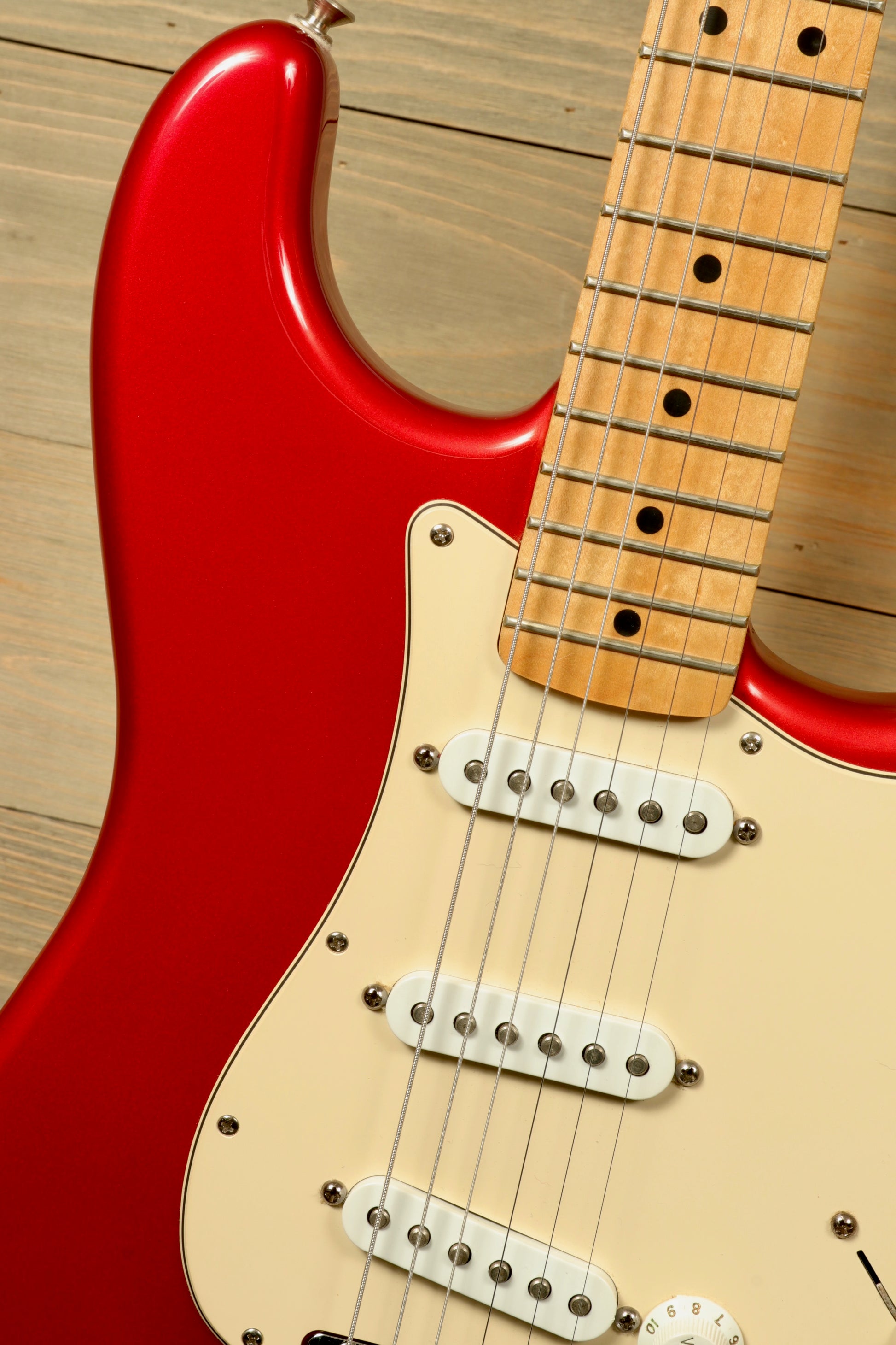 2006 Fender Standard Stratocaster with Hardshell Case USED in red finish featuring a maple neck