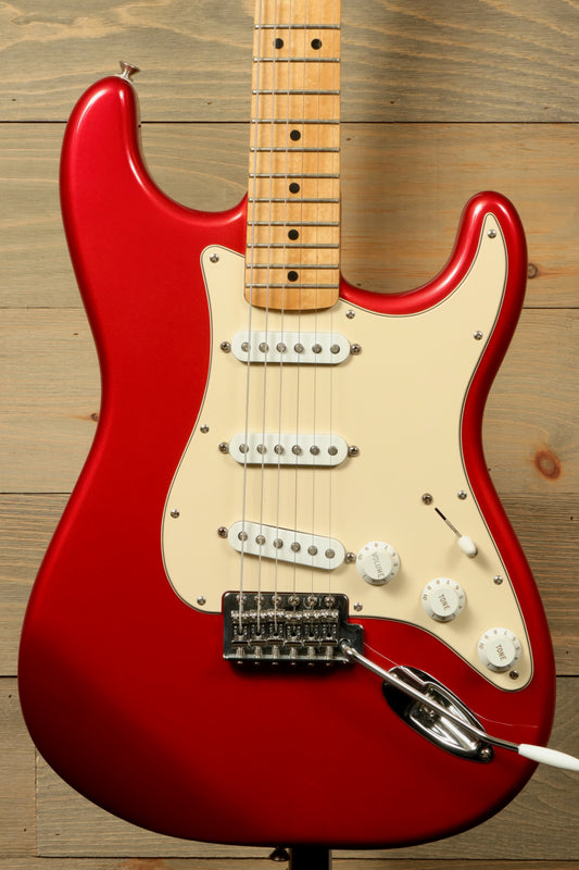 2006 Fender Standard Stratocaster with Hardshell Case USED in red finish showcasing three single-coil pickups