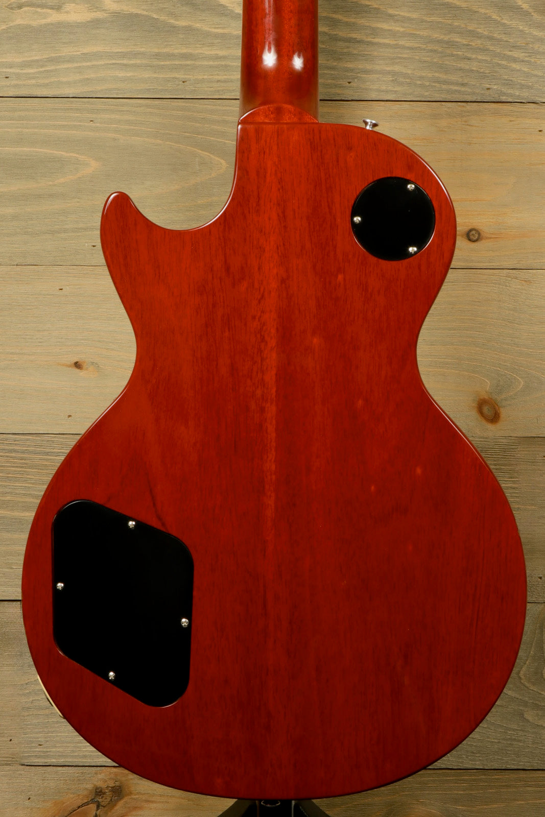 Gibson 2019 Les Paul Standard '60s Iced Tea, back view showcasing the rich natural finish