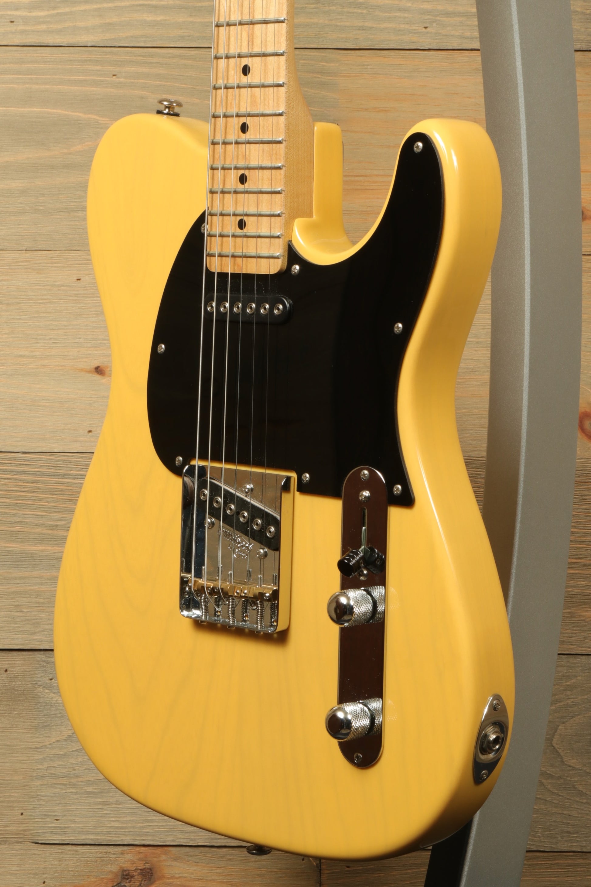 2016 G&L ASAT Classic - Made In USA - Hardshell electric guitar in classic yellow finish, side view
