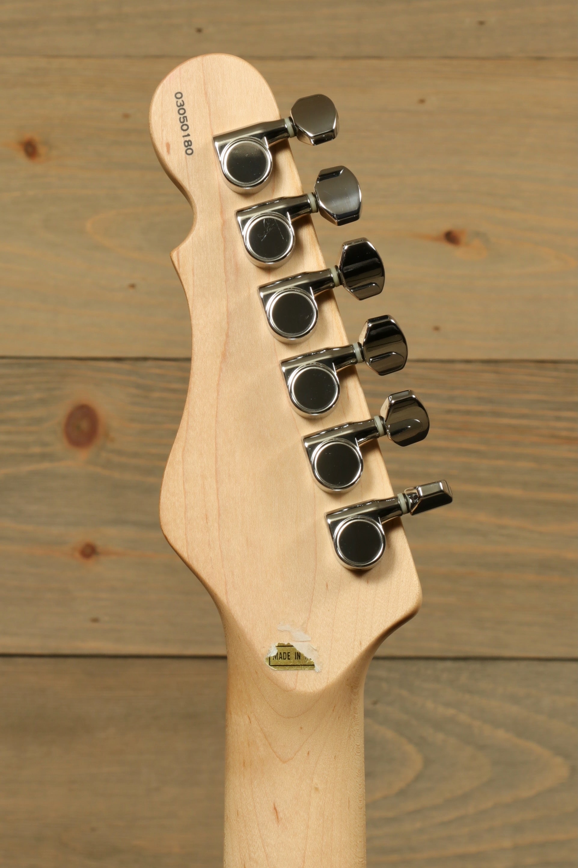 G&L Tribute ASAT Classic with G&L Gig Bag showcasing the guitar's headstock and tuning pegs