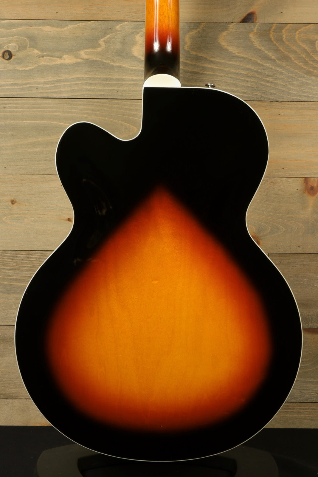 Back view of Gretsch G2420ABB with Hardshell Case (USED) showcasing the stunning sunburst finish