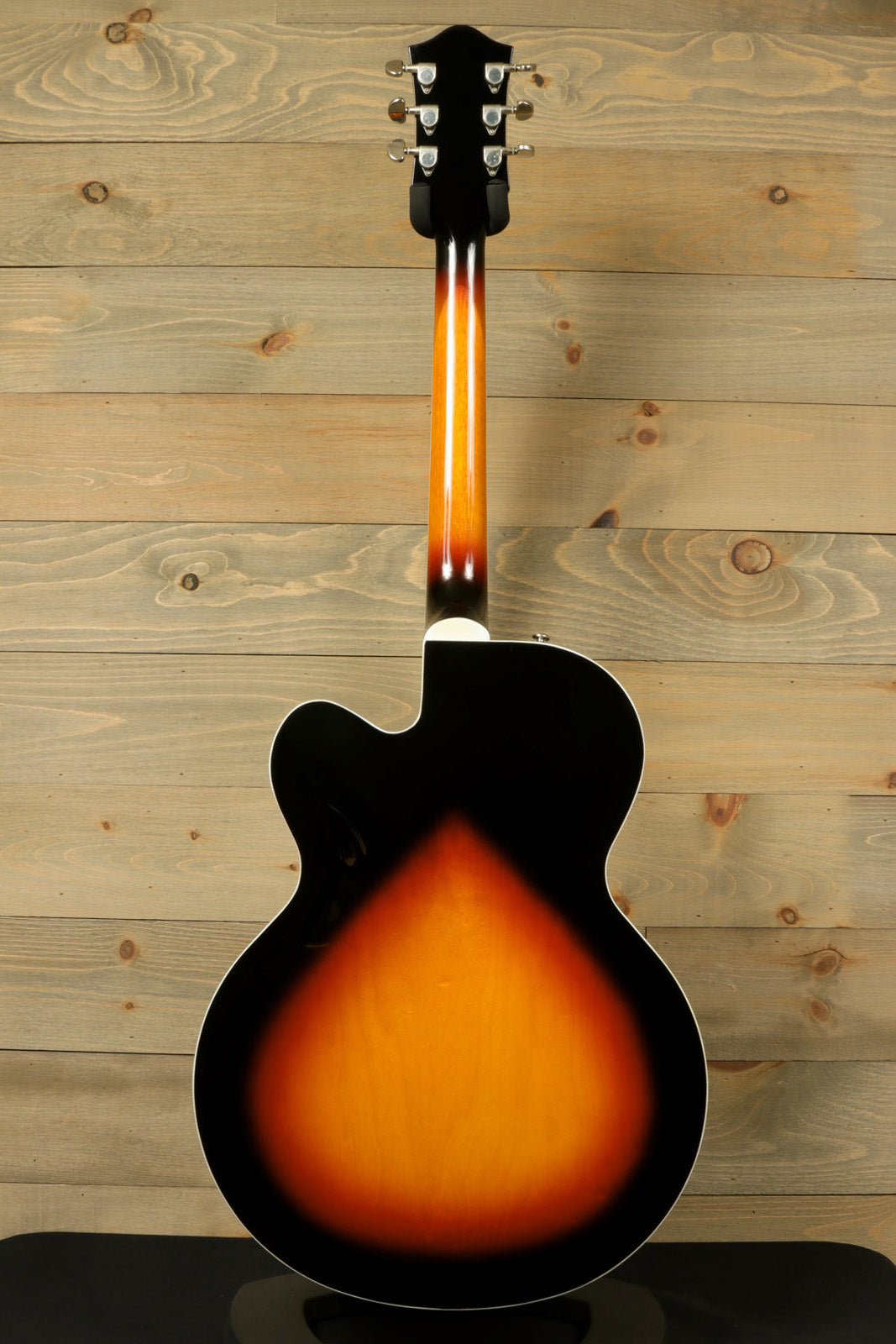 Back view of Gretsch G2420ABB with Hardshell Case (USED) showcasing its stunning sunburst finish