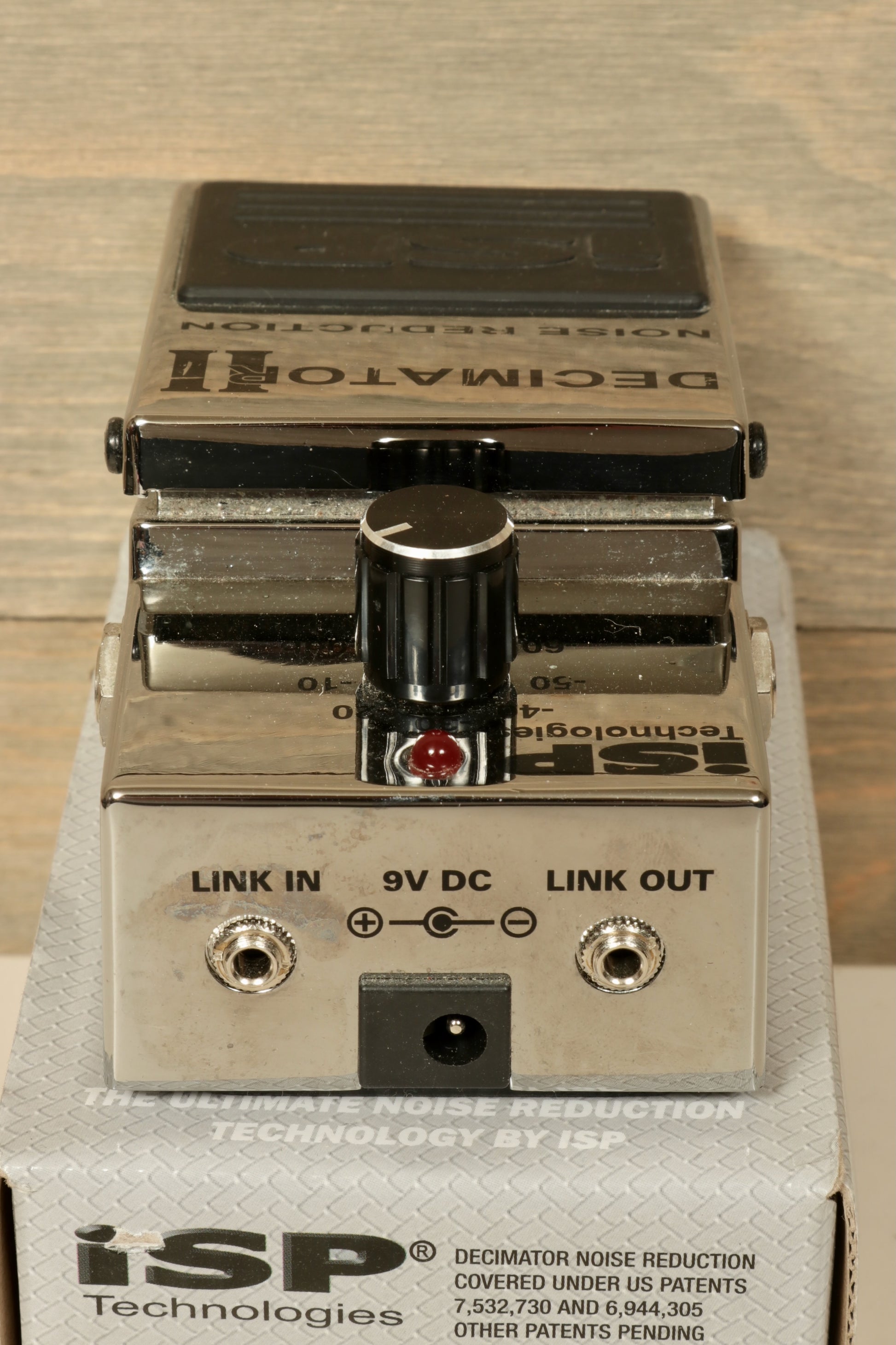 Used ISP Decimator II noise reduction pedal with control knob and input/output ports