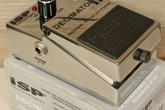 Used ISP Decimator II noise reduction pedal with compact design and adjustable controls for guitarists