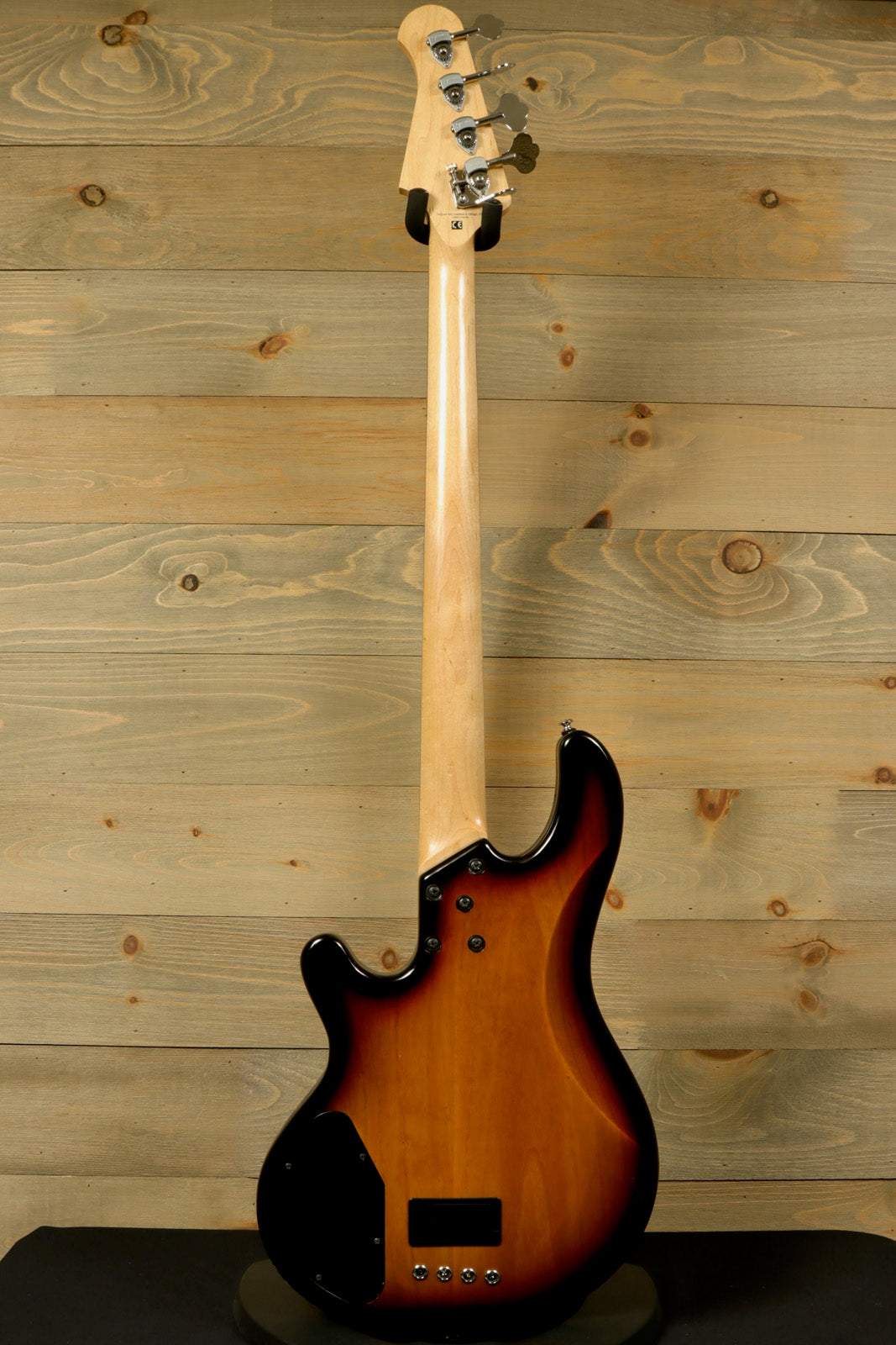 Lakland Skyline 44-01 sunburst finish, back view showcasing the sleek design and smooth neck