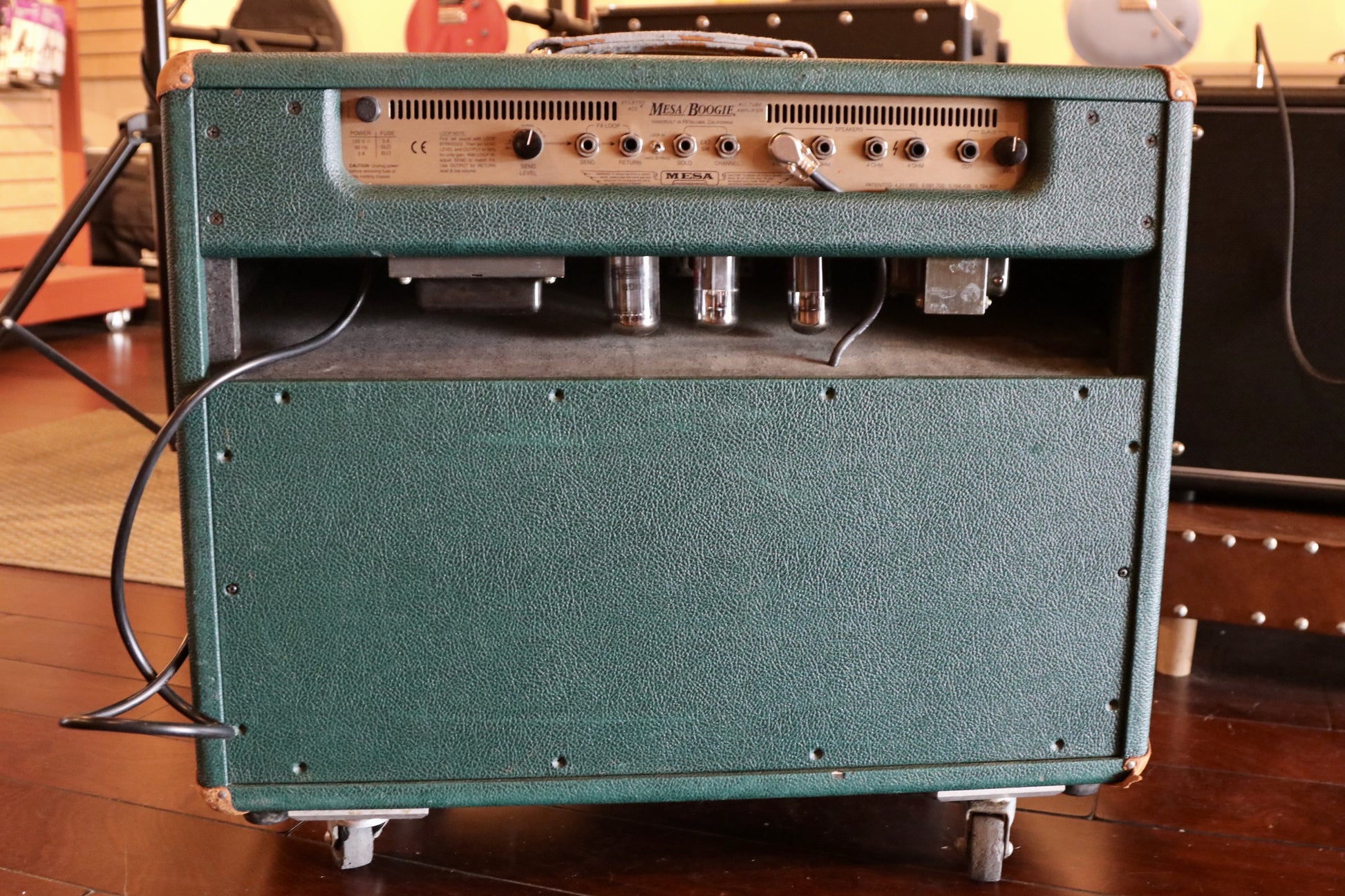Mesa Engineering Stiletto Ace 1x12 Combo amplifier with vintage green covering and tube power section
