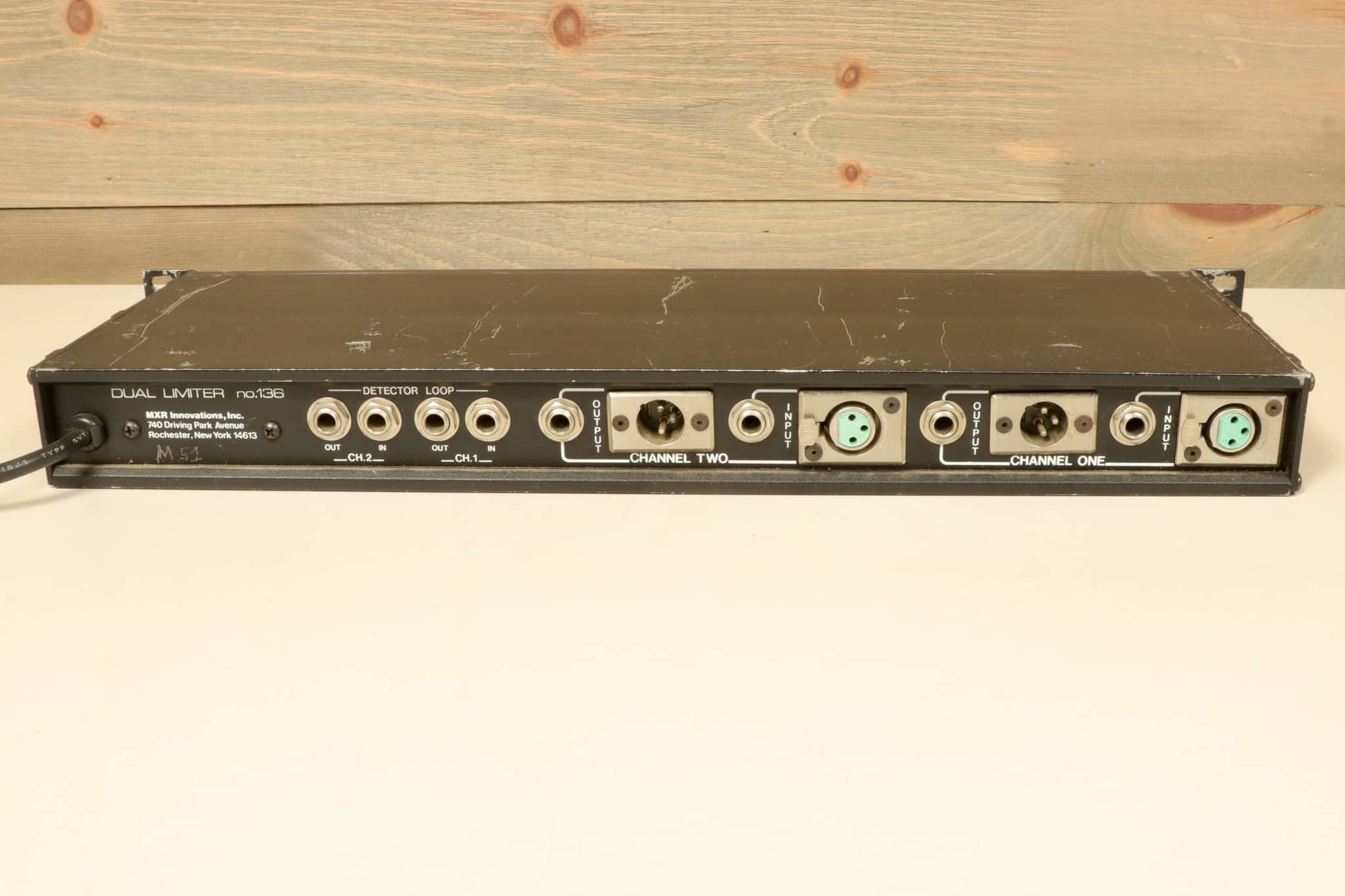 MXR Dual Line Mixer with black finish, rear view showcasing inputs and outputs