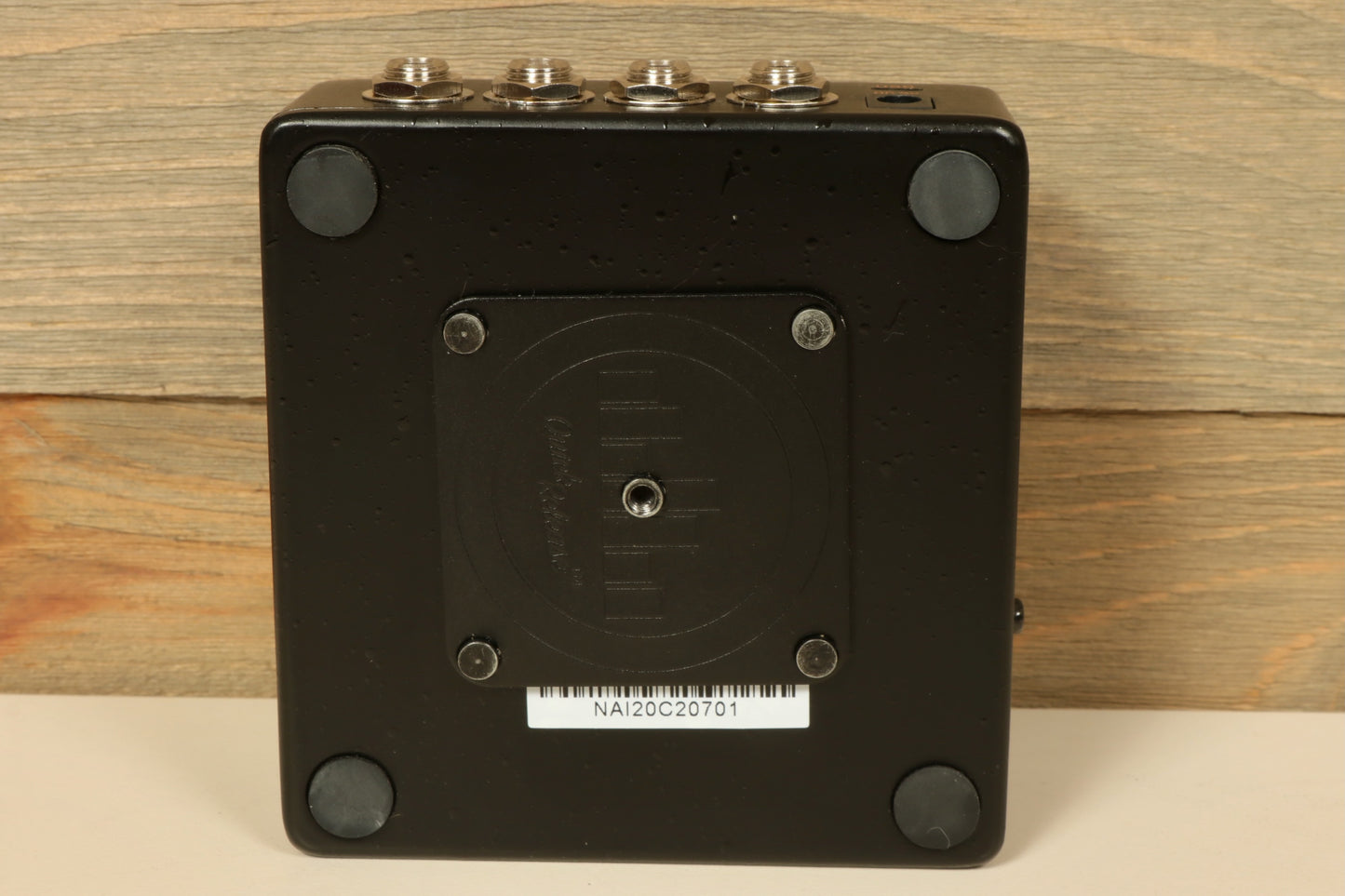 NU-X Optima Air Acoustic Simulator and IR Loader (USED) with a black finish, bottom view showing connections