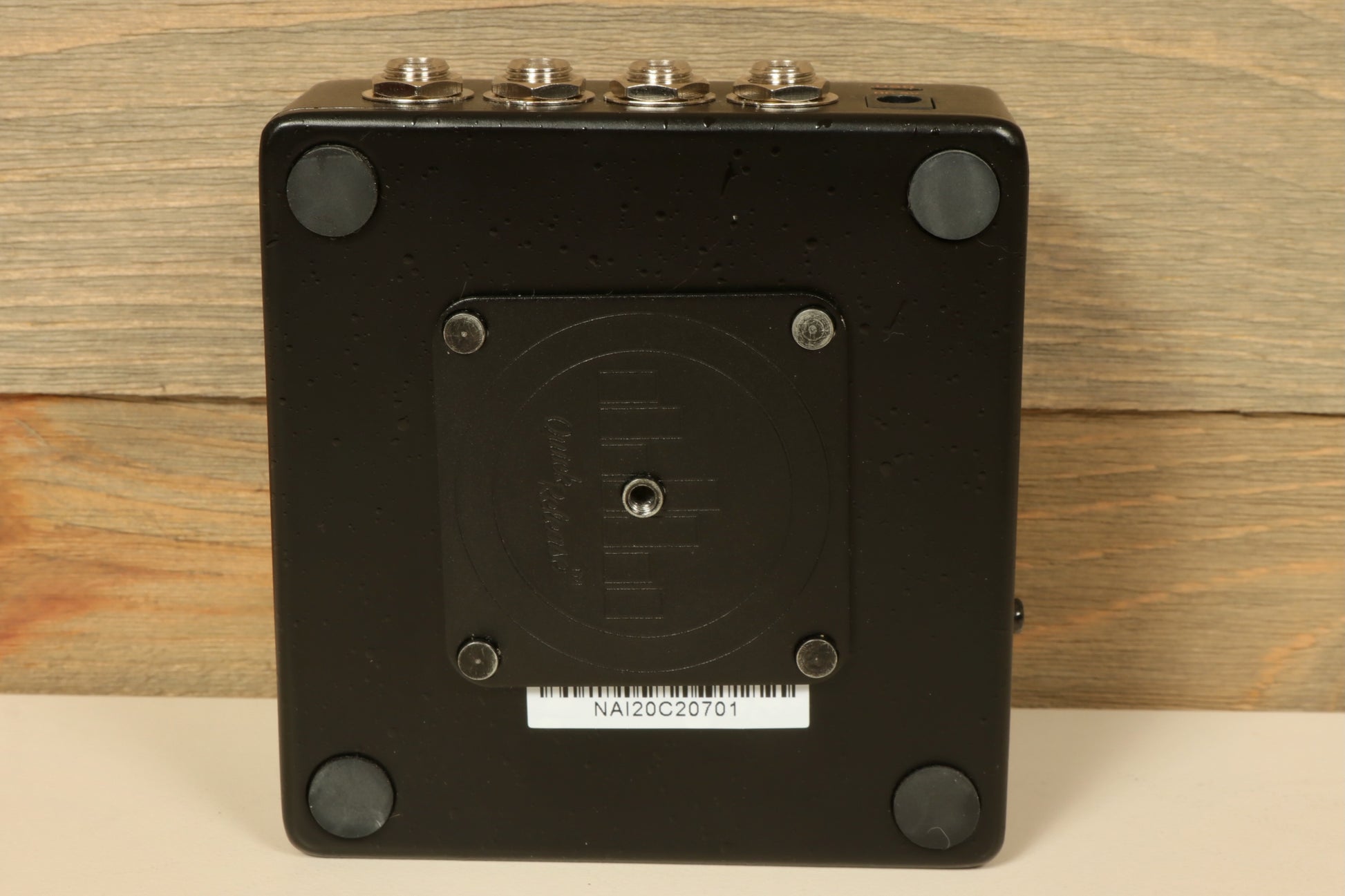 NU-X Optima Air Acoustic Simulator and IR Loader (USED) with a black finish, bottom view showing connections