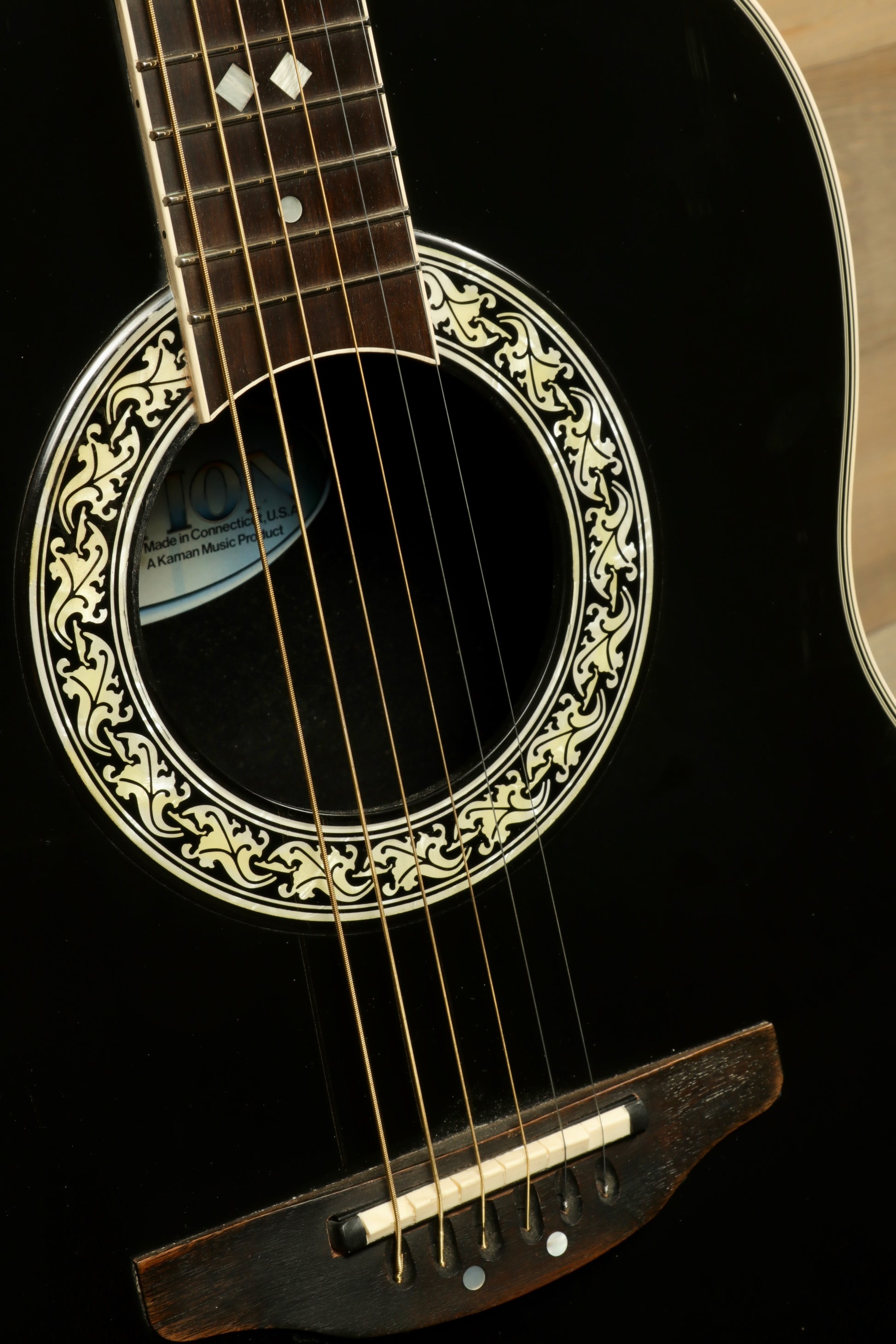 Ovation 1617 Legend with Original Hardshell Case featuring intricate inlays and detailed soundhole design