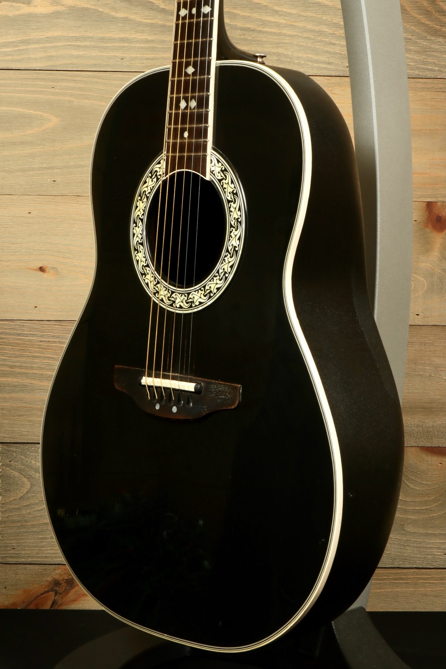 Ovation 1617 Legend Acoustic Electric Guitar with Original Hardshell Case in Black Finish