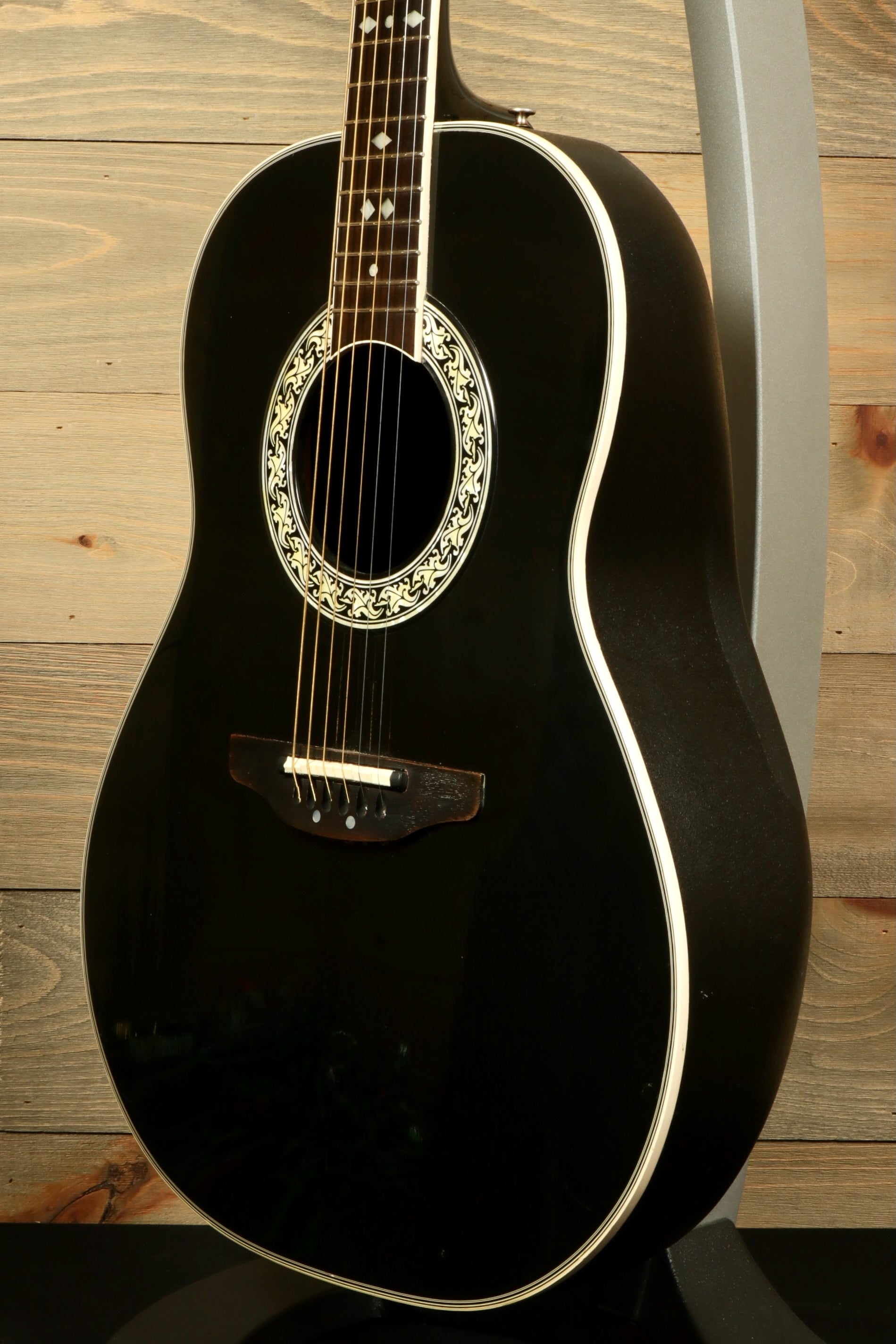 Ovation 1617 Legend Acoustic Electric Guitar with Original Hardshell Case in Black Finish