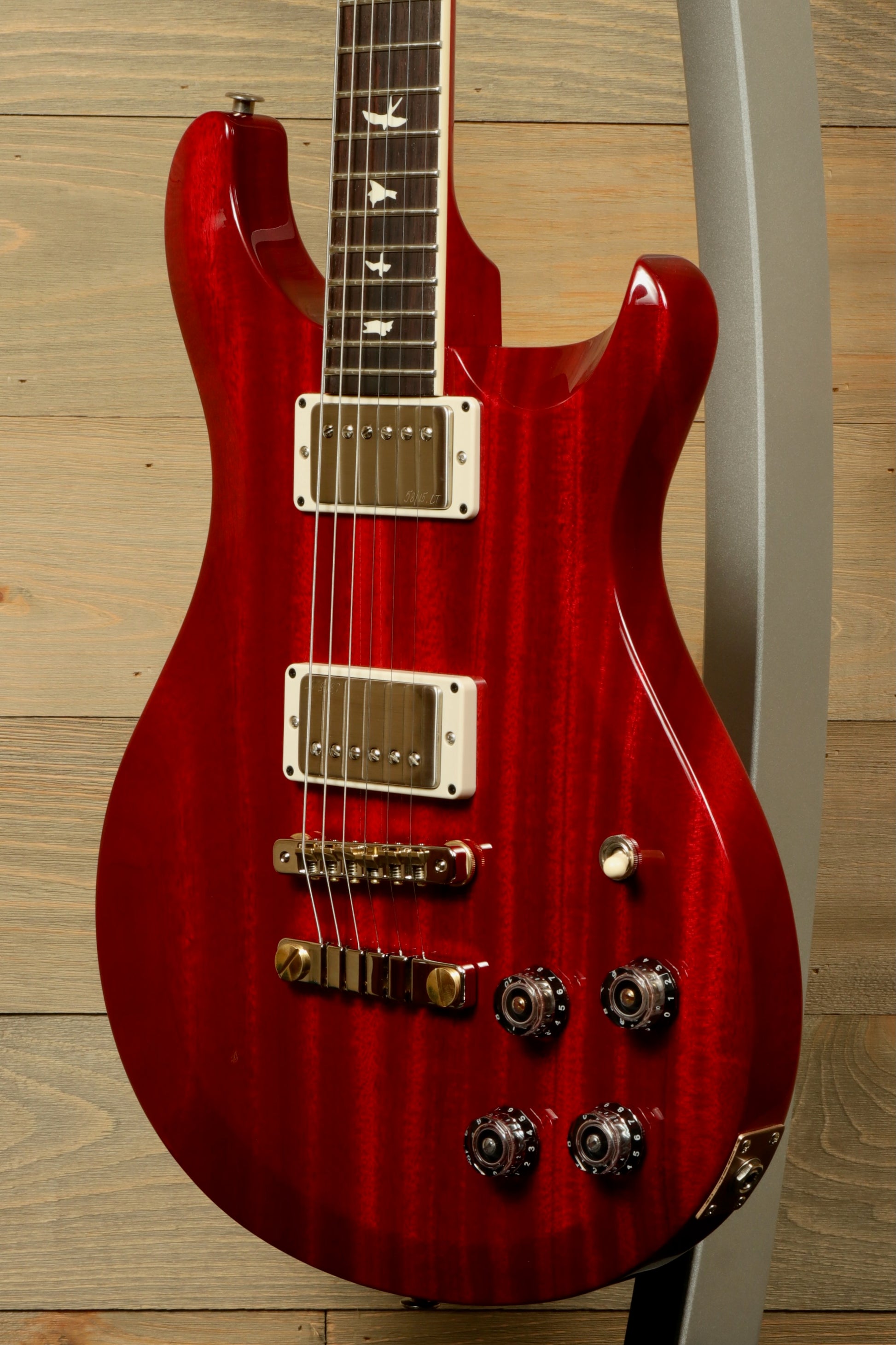 PRS 594 McCarty Electric Guitar in Red with Two Humbucker Pickups and Vintage Styling