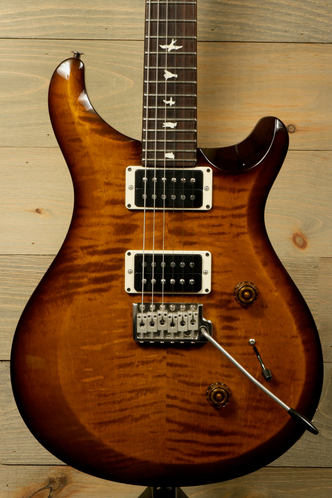 PRS USA PRS Custom 24 in sunburst finish, front view showcasing quilted maple top and pickups